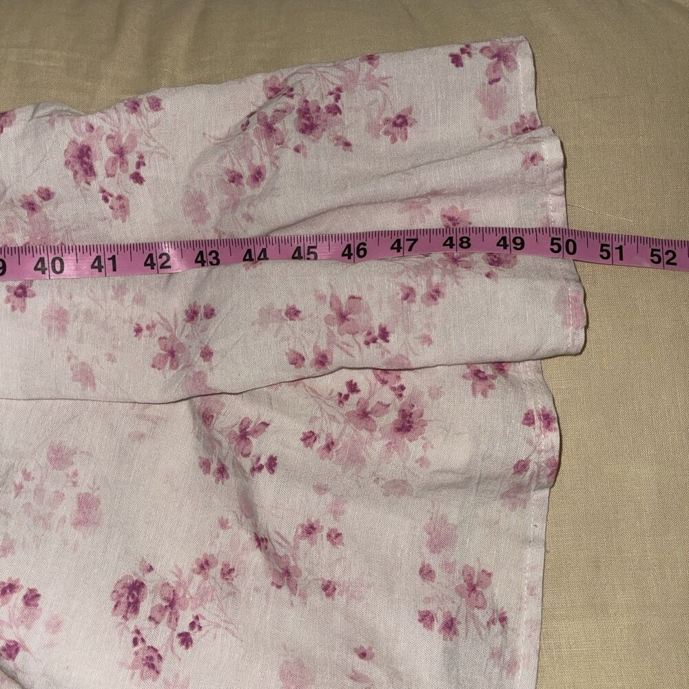 Sim Sam Babydoll Dress Pink Floral Milkmaid Coquette Linen Fairy Cottagecore L - Picture 9 of 9